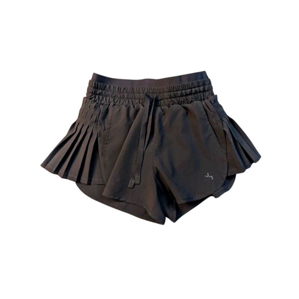 JoyLab Black Pleated Side Woven Athletic Shorts Size XS 3" Inseam Flowy Running - Picture 1 of 10